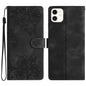 Cherry Blossom Butterfly Skin Feel Embossed PU Phone Case, For iPhone 12 mini, For iPhone 11 Pro Max, For iPhone 11