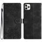 Cherry Blossom Butterfly Skin Feel Embossed PU Phone Case, For iPhone 12 mini, For iPhone 11 Pro Max, For iPhone 11