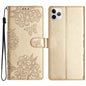 Cherry Blossom Butterfly Skin Feel Embossed PU Phone Case, For iPhone 12 mini, For iPhone 11 Pro Max, For iPhone 11