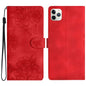 Cherry Blossom Butterfly Skin Feel Embossed PU Phone Case, For iPhone 11 Pro, For iPhone XS / X, For iPhone XR