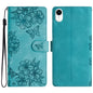 Cherry Blossom Butterfly Skin Feel Embossed PU Phone Case, For iPhone 11 Pro, For iPhone XS / X, For iPhone XR
