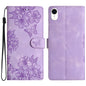 Cherry Blossom Butterfly Skin Feel Embossed PU Phone Case, For iPhone 11 Pro, For iPhone XS / X, For iPhone XR