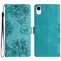 Cherry Blossom Butterfly Skin Feel Embossed PU Phone Case, For iPhone 11 Pro, For iPhone XS / X, For iPhone XR