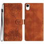Cherry Blossom Butterfly Skin Feel Embossed PU Phone Case, For iPhone 11 Pro, For iPhone XS / X, For iPhone XR