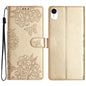 Cherry Blossom Butterfly Skin Feel Embossed PU Phone Case, For iPhone 11 Pro, For iPhone XS / X, For iPhone XR