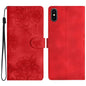 Cherry Blossom Butterfly Skin Feel Embossed PU Phone Case, For iPhone XS Max, For iPhone 8 Plus / 7 Plus