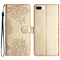 Cherry Blossom Butterfly Skin Feel Embossed PU Phone Case, For iPhone XS Max, For iPhone 8 Plus / 7 Plus