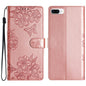 Cherry Blossom Butterfly Skin Feel Embossed PU Phone Case, For iPhone XS Max, For iPhone 8 Plus / 7 Plus