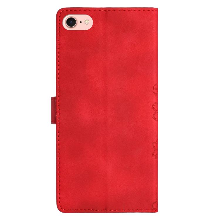 Cherry Blossom Butterfly Skin Feel Embossed PU Phone Case, For iPhone 16e / 17e, For iPhone 17 Pro Max, For iPhone 17 Pro