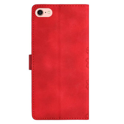 Cherry Blossom Butterfly Skin Feel Embossed PU Phone Case, For iPhone 16e / 17e, For iPhone 17 Pro Max, For iPhone 17 Pro