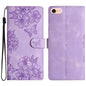 Cherry Blossom Butterfly Skin Feel Embossed PU Phone Case, For iPhone 16e / 17e, For iPhone 17 Pro Max, For iPhone 17 Pro