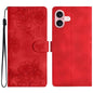 Cherry Blossom Butterfly Skin Feel Embossed PU Phone Case, For iPhone 17, For iPhone Air, For iPhone 16 Pro Max