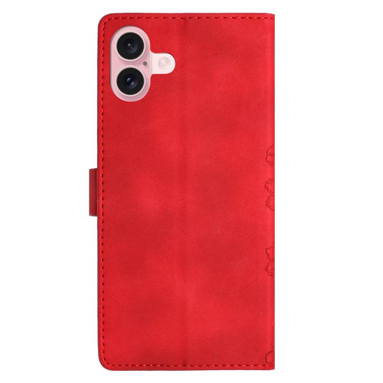 Cherry Blossom Butterfly Skin Feel Embossed PU Phone Case, For iPhone 17, For iPhone Air, For iPhone 16 Pro Max