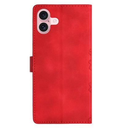 Cherry Blossom Butterfly Skin Feel Embossed PU Phone Case, For iPhone 17, For iPhone Air, For iPhone 16 Pro Max