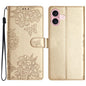 Cherry Blossom Butterfly Skin Feel Embossed PU Phone Case, For iPhone 17, For iPhone Air, For iPhone 16 Pro Max