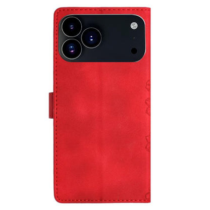 Cherry Blossom Butterfly Skin Feel Embossed PU Phone Case, For iPhone 18 Pro / 17 Pro, For iPhone 18 Pro Max / 17 Pro Max, For iPhone 16e / 17e