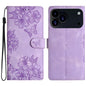 Cherry Blossom Butterfly Skin Feel Embossed PU Phone Case, For iPhone 18 Pro / 17 Pro, For iPhone 18 Pro Max / 17 Pro Max, For iPhone 16e / 17e