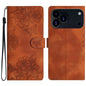 Cherry Blossom Butterfly Skin Feel Embossed PU Phone Case, For iPhone 18 Pro / 17 Pro, For iPhone 18 Pro Max / 17 Pro Max, For iPhone 16e / 17e