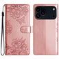 Cherry Blossom Butterfly Skin Feel Embossed PU Phone Case, For iPhone 18 Pro / 17 Pro, For iPhone 18 Pro Max / 17 Pro Max, For iPhone 16e / 17e