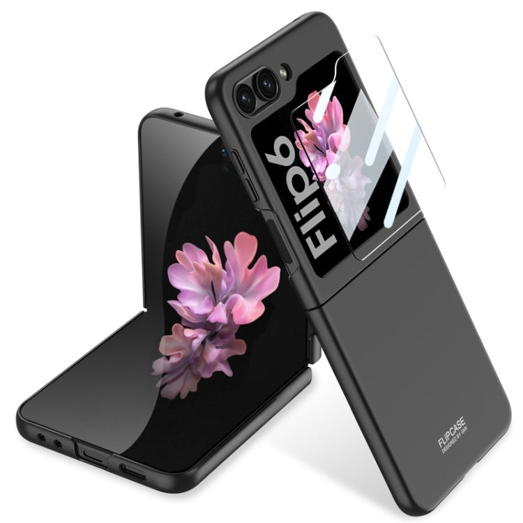 GKK Ultra-thin Full Coverage Phone Case with Tempered Film, For Samsung Galaxy Z Flip6 / Flip7 FE