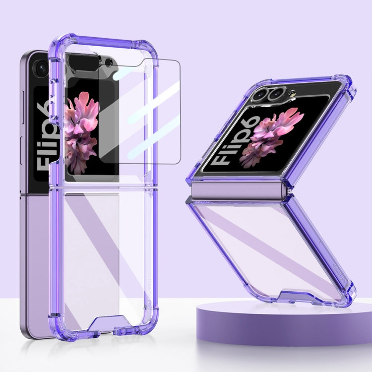 GKK Airbag Full Coverage Phone Case with Tempered Film, For Samsung Galaxy Z Flip6 / Flip7 FE