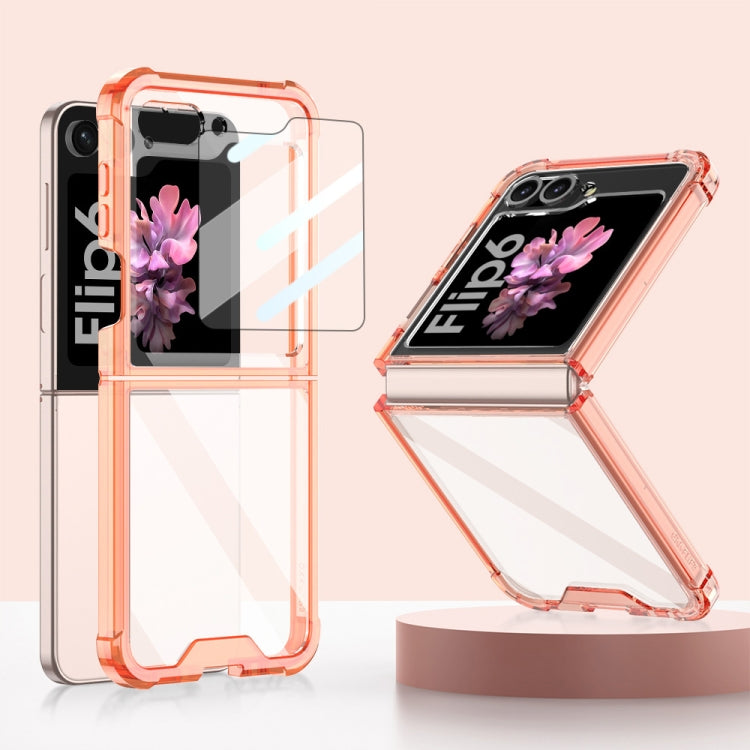 GKK Airbag Full Coverage Phone Case with Tempered Film, For Samsung Galaxy Z Flip6 / Flip7 FE