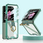 GKK Airbag Ring Full Coverage Phone Case with Tempered Film, For Samsung Galaxy Z Flip6 / Flip7 FE