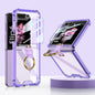 GKK Airbag Ring Full Coverage Phone Case with Tempered Film, For Samsung Galaxy Z Flip6 / Flip7 FE