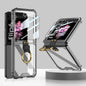 GKK Airbag Ring Full Coverage Phone Case with Tempered Film, For Samsung Galaxy Z Flip6 / Flip7 FE