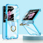 GKK Airbag Ring Full Coverage Phone Case with Tempered Film, For Samsung Galaxy Z Flip6 / Flip7 FE