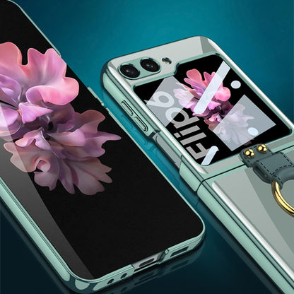 GKK Integrated Electroplating Phone Case with Ring, For Samsung Galaxy Z Flip6 / Flip7 FE