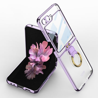 GKK Integrated Electroplating Phone Case with Ring, For Samsung Galaxy Z Flip6 / Flip7 FE