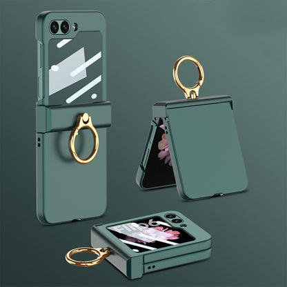 GKK Integrated Ultra-thin Hinge Full Coverage Phone Case with Ring, For Samsung Galaxy Z Flip6 / Flip7 FE