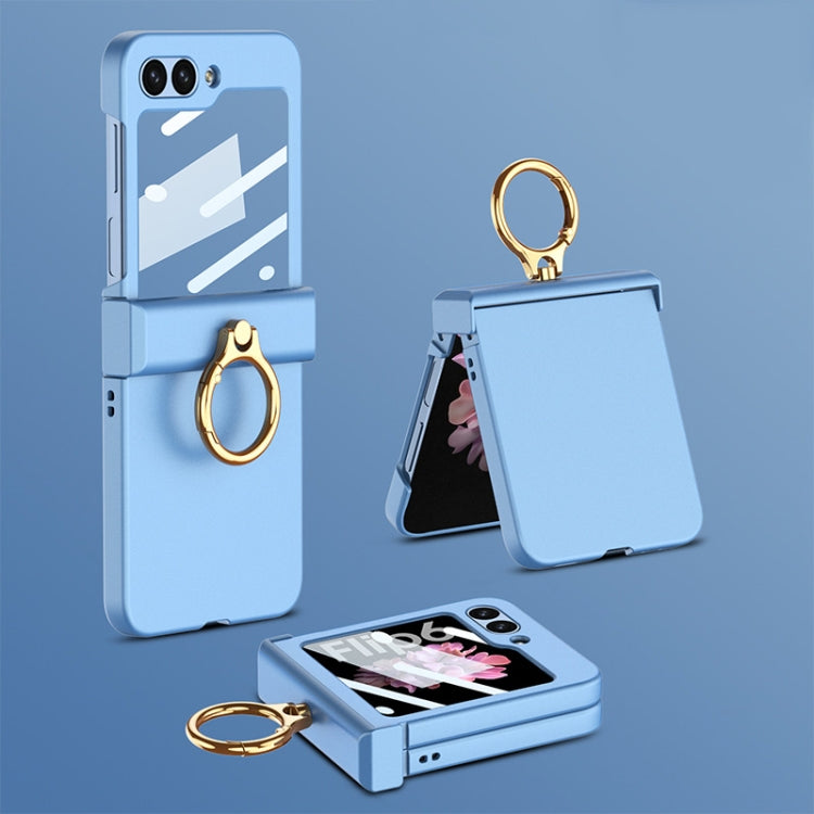 GKK Integrated Ultra-thin Hinge Full Coverage Phone Case with Ring, For Samsung Galaxy Z Flip6 / Flip7 FE