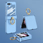GKK Integrated Ultra-thin Hinge Full Coverage Phone Case with Ring, For Samsung Galaxy Z Flip6 / Flip7 FE