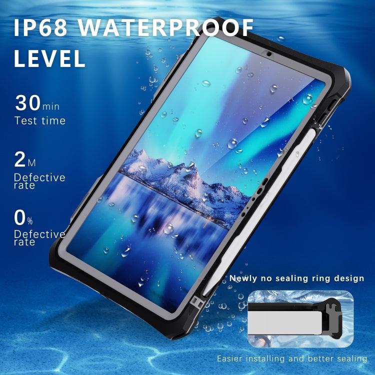 RedPepper IP68 Waterproof PC + TPU Case with Lanyard & Swivel Bracket, For iPad Pro 11 2025 / 2024