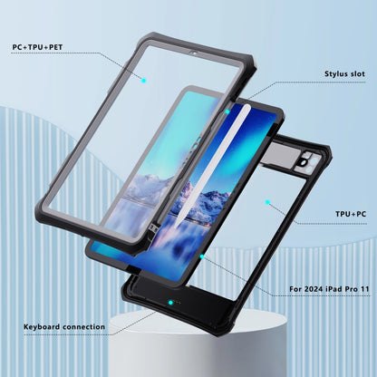 RedPepper IP68 Waterproof PC + TPU Case with Lanyard & Swivel Bracket, For iPad Pro 11 2025 / 2024