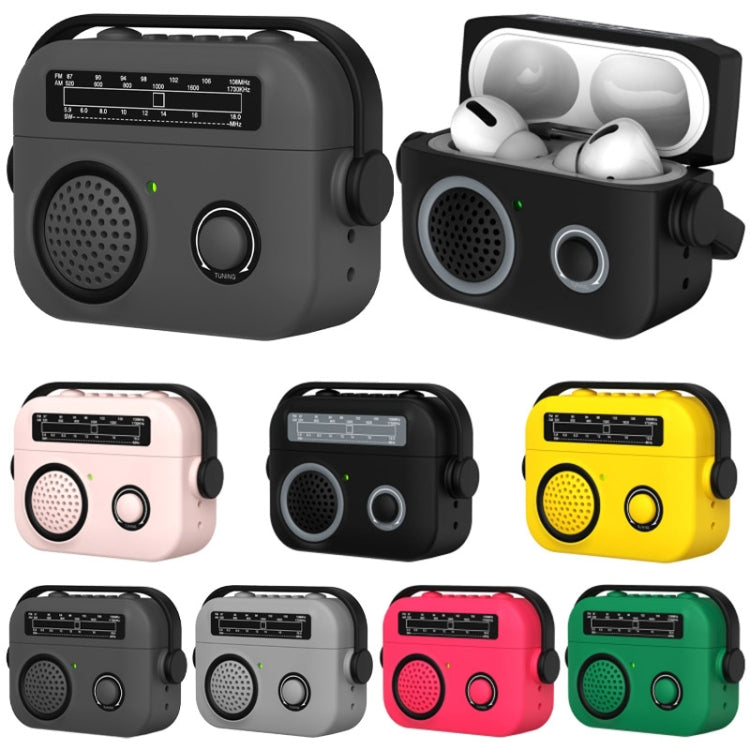 Radio Style Wireless Bluetooth Earphones Shockproof Protective Case, For AirPods 2 / 1