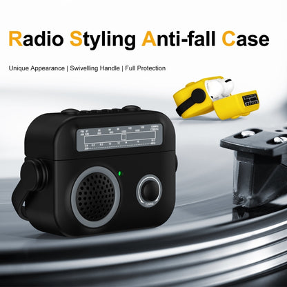 Radio Style Wireless Bluetooth Earphones Shockproof Protective Case, For AirPods 2 / 1