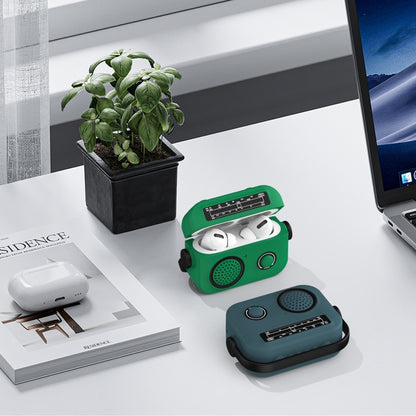 Radio Style Wireless Bluetooth Earphones Shockproof Protective Case, For AirPods 2 / 1