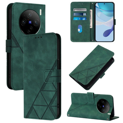 Crossbody 3D Embossed Flip Leather Phone Case, For vivo S19, For vivo Y28 4G, For vivo X100 Pro, For vivo X100