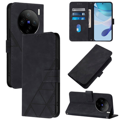 Crossbody 3D Embossed Flip Leather Phone Case, For vivo S19, For vivo Y28 4G, For vivo X100 Pro, For vivo X100