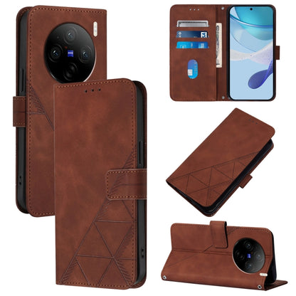 Crossbody 3D Embossed Flip Leather Phone Case, For vivo S19, For vivo Y28 4G, For vivo X100 Pro, For vivo X100
