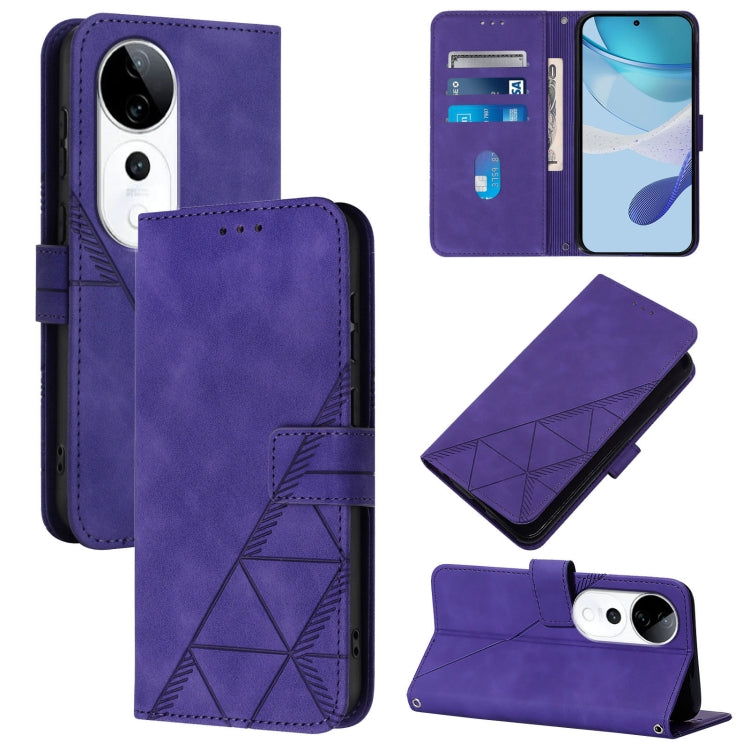 Crossbody 3D Embossed Flip Leather Phone Case