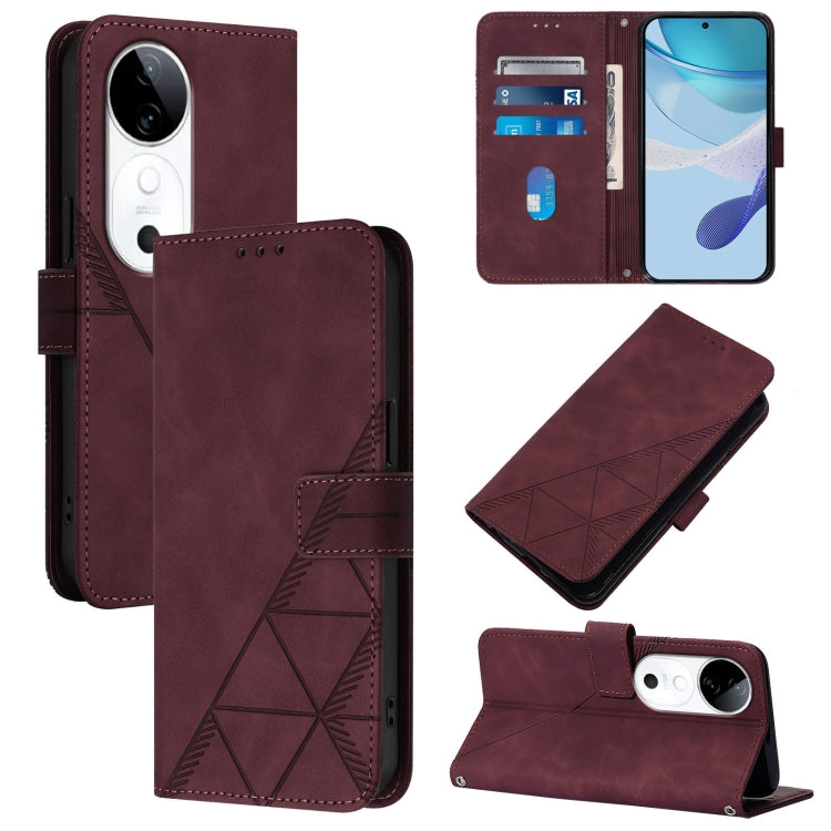 Crossbody 3D Embossed Flip Leather Phone Case, For vivo S19, For vivo Y28 4G, For vivo X100 Pro, For vivo X100
