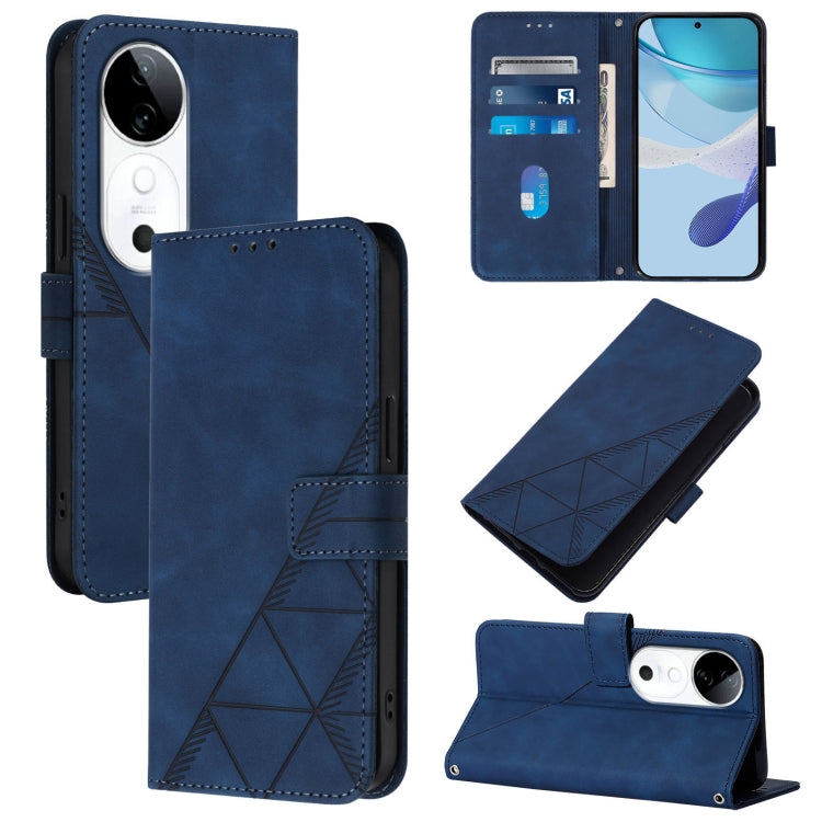 Crossbody 3D Embossed Flip Leather Phone Case, For vivo S19, For vivo Y28 4G, For vivo X100 Pro, For vivo X100