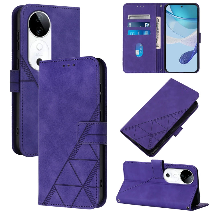 Crossbody 3D Embossed Flip Leather Phone Case