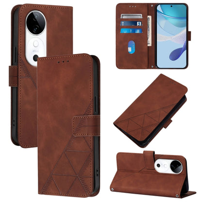 Crossbody 3D Embossed Flip Leather Phone Case, For vivo S19, For vivo Y28 4G, For vivo X100 Pro, For vivo X100