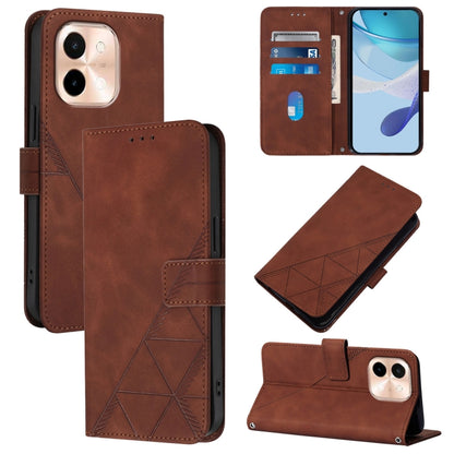 Crossbody 3D Embossed Flip Leather Phone Case, For vivo S19, For vivo Y28 4G, For vivo X100 Pro, For vivo X100