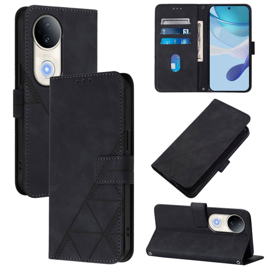 Crossbody 3D Embossed Flip Leather Phone Case, For vivo S20, For vivo S20 Pro, For vivo Y300, For vivo S19 Pro